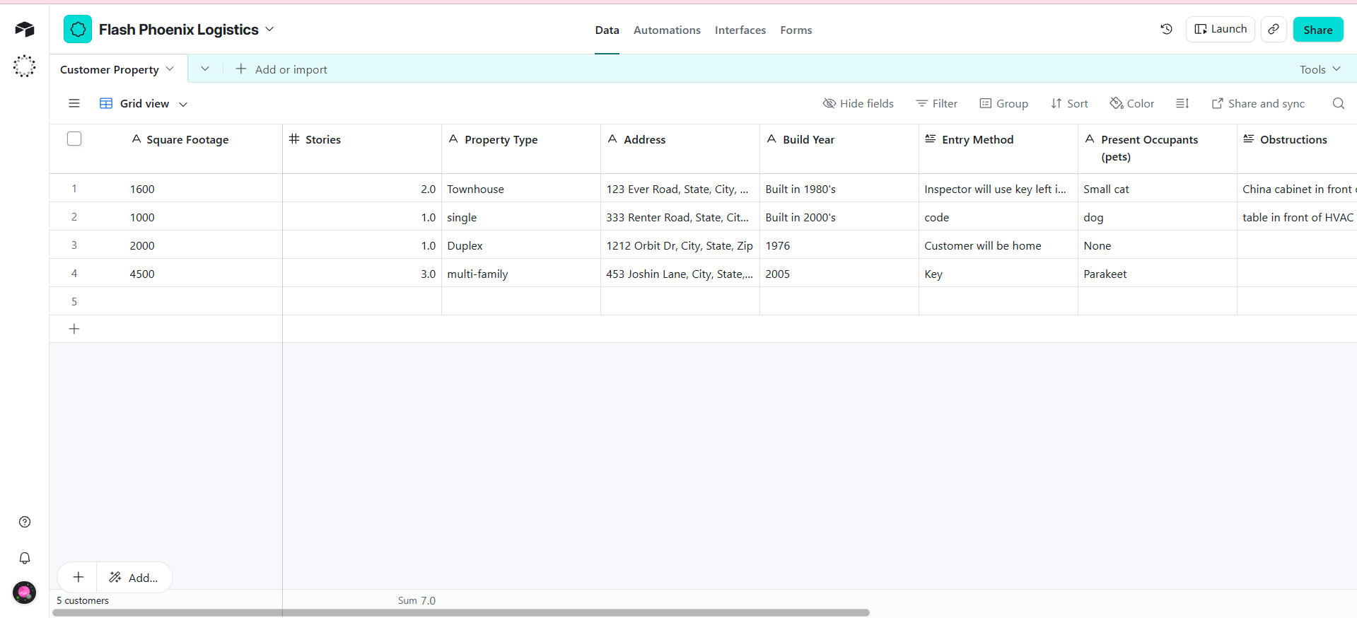 Mapped Airtable